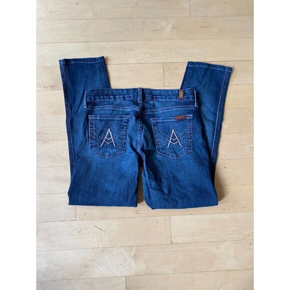 𝅺7 For All Mankind Womens Jeans Sz 26 "A Pocket" Rhinestone - Picture 5 of 5